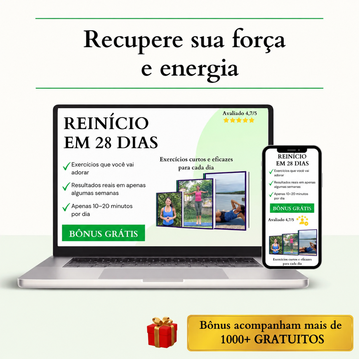 Recupere sua força e energia — Reinício em 28 dias