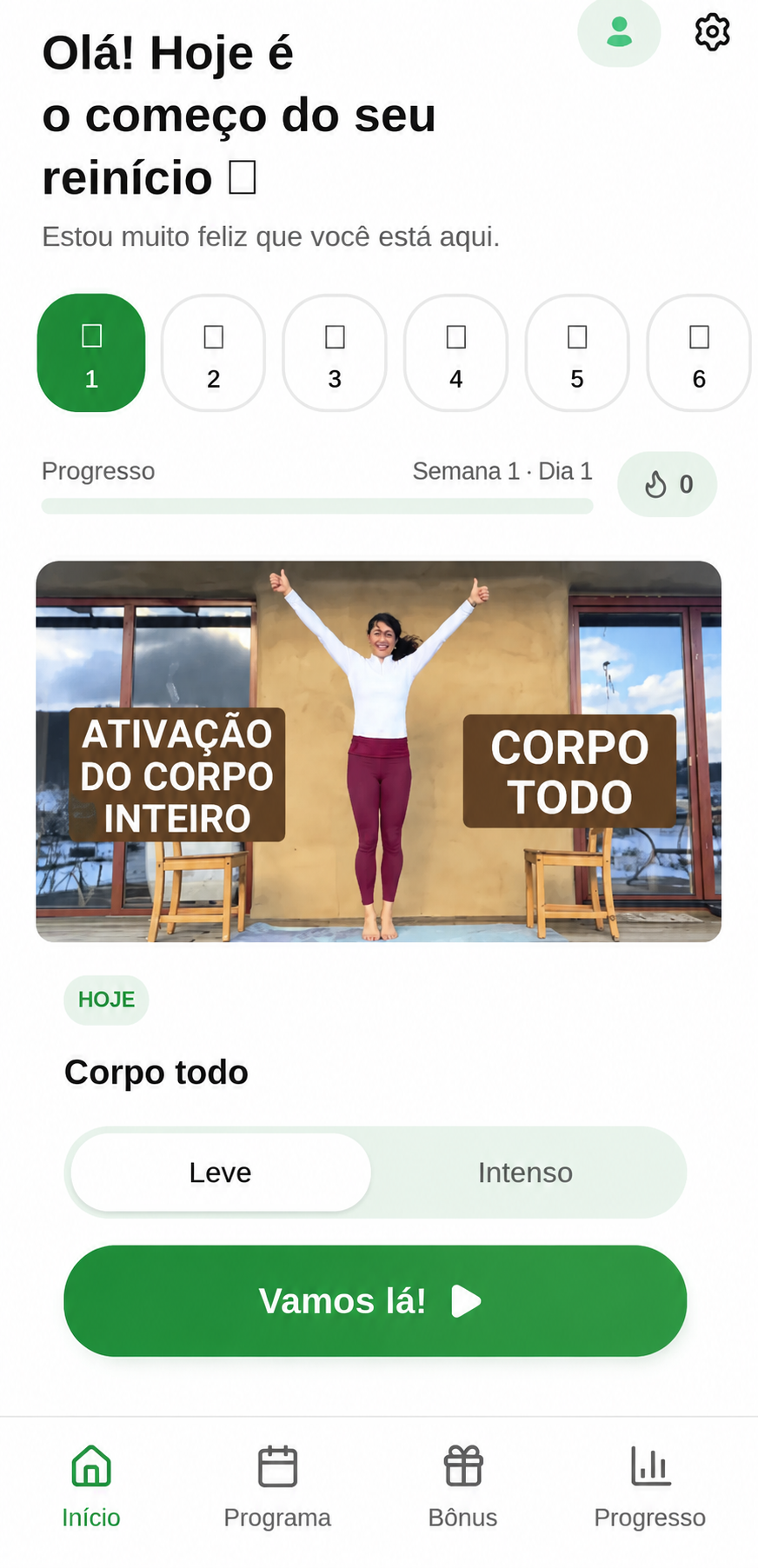 Prévia do aplicativo Restart
